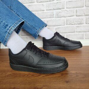 ⭐Nike Court Vision Lo Next Nature Sz 10.5 Women's Shoes Sneaker Black DH2987-002